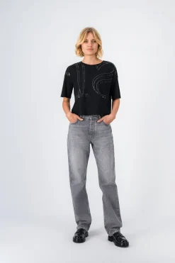 Teddy Smith Jean coupe droite ANGEL STRAIGHT GREY Fashion