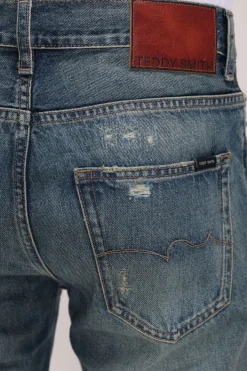 Teddy Smith Jean denim coupe regular slim ROCK MUST DYE Flash Sale