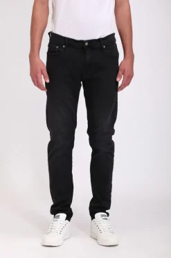 Teddy Smith Jean denim coupe slim DEAN SLIM BLACK USED BLACKUSED Flash Sale