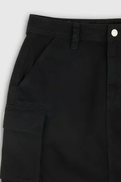 Teddy Smith Jupe courte taille haute J-STAY CARGO NOIR Hot