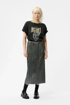 Teddy Smith Jupe J-PLIZ NOIR/FOILED SILVER Store