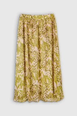 Teddy Smith Jupe longue plissée MANON LEMON GREEN LEMONGREEN Best Sale