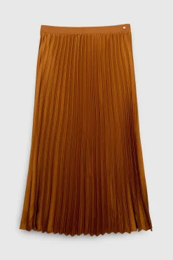 Teddy Smith Jupe satin plissée J-PLISSA CAMEL WOOD CAMELWOOD Cheap