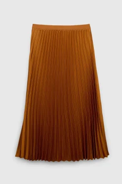 Teddy Smith Jupe satin plissée J-PLISSA CAMEL WOOD CAMELWOOD Cheap
