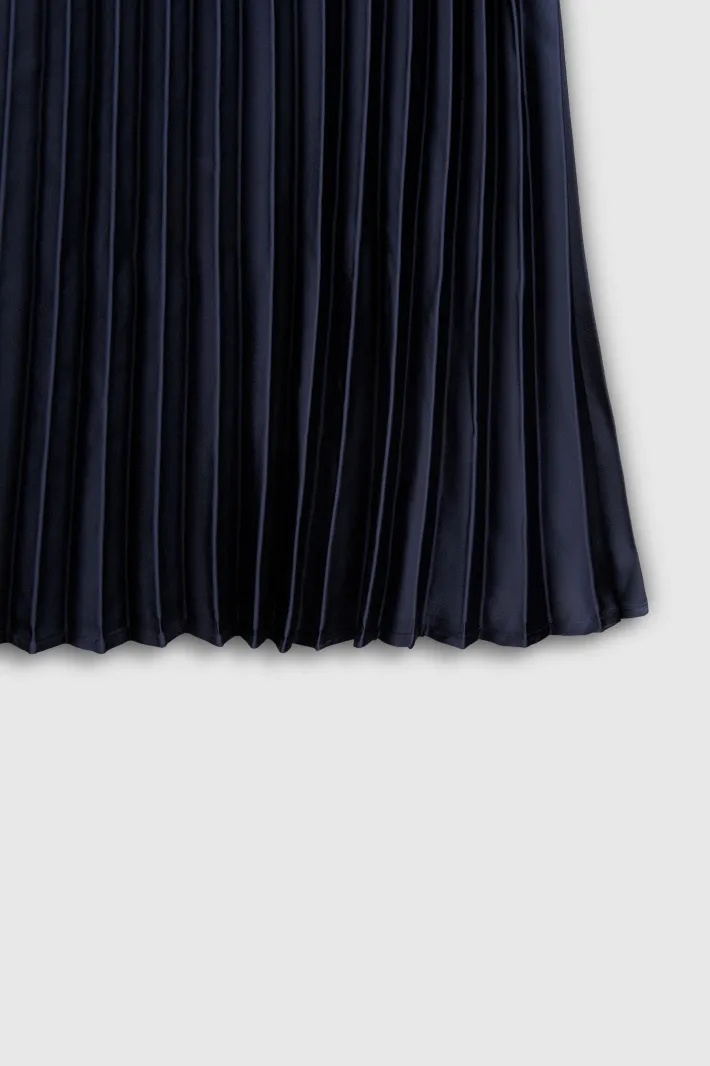 Teddy Smith Jupe satin plissée J-PLISSA DARK NAVY DARKNAVY Sale