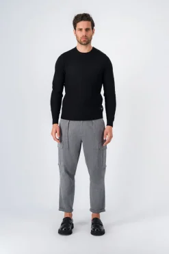 Teddy Smith Pantalon cargo ACHILLE CARGO GRIS CHINE MOYEN New