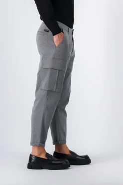 Teddy Smith Pantalon cargo ACHILLE CARGO GRIS CHINE MOYEN New