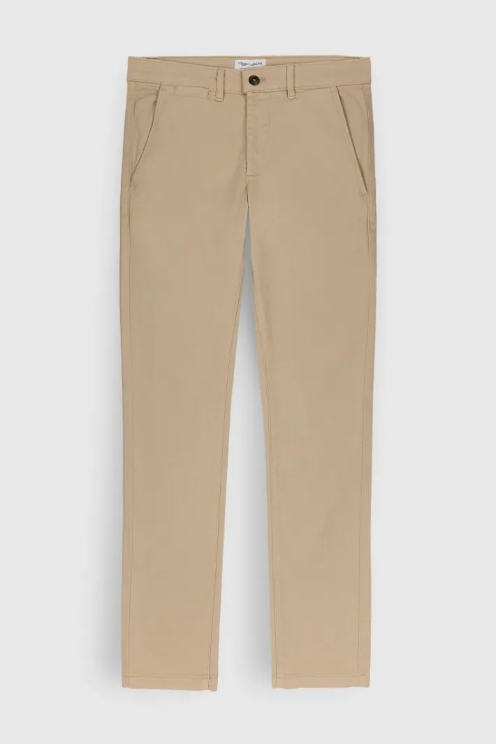 Teddy Smith Pantalon chino coupe slim PALLAS CHINO SWEAT DYED BEIGE Clearance