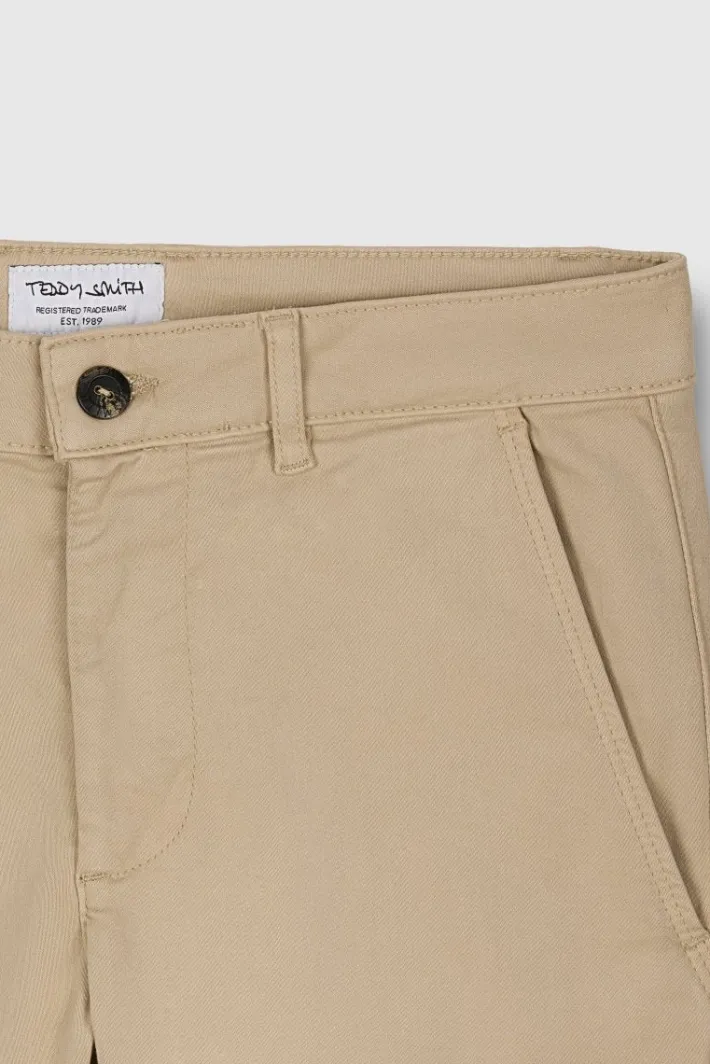 Teddy Smith Pantalon chino coupe slim PALLAS CHINO SWEAT DYED BEIGE Clearance