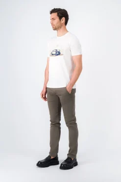 Teddy Smith Pantalon chino coupe slim PALLAS CHINO SW TURBULENCE KAKI TURBULENCEKAKI Clearance