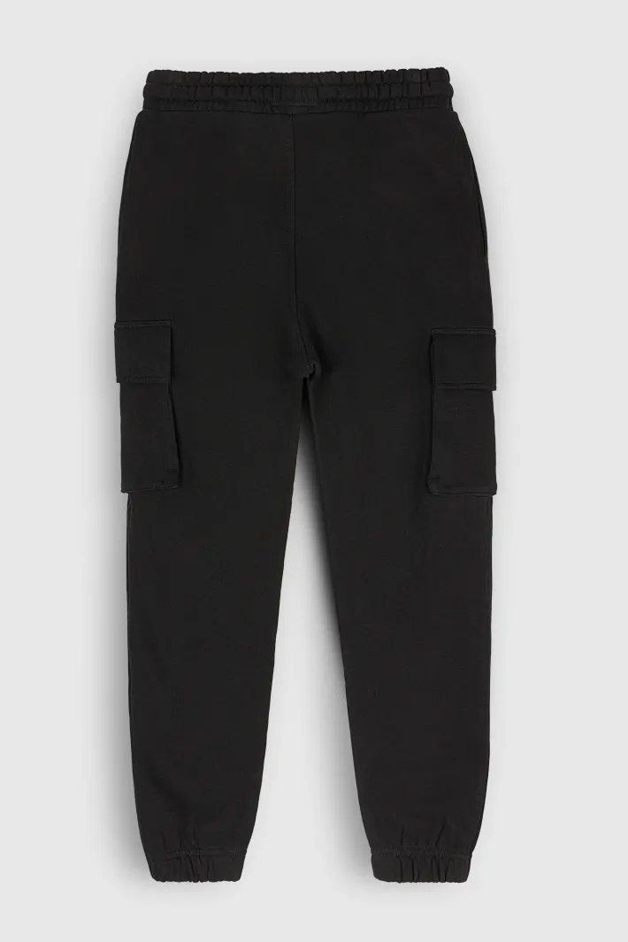 Teddy Smith Pantalon confort en tissu molletonné P-REC JR CHARBON Clearance