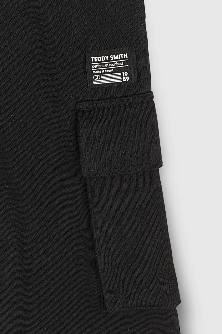 Teddy Smith Pantalon confort en tissu molletonné P-REC JR CHARBON Clearance