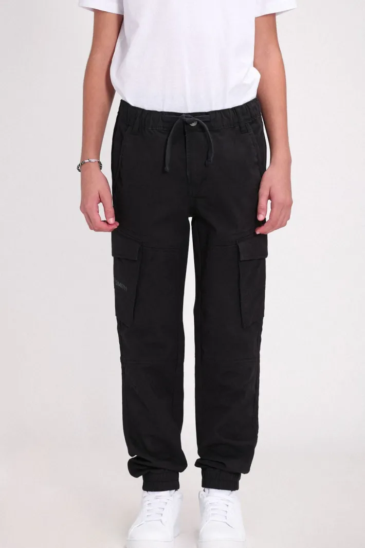 Teddy Smith Pantalon coupe cargo bas resserré P-MURRAY CARGO CHARBON Outlet
