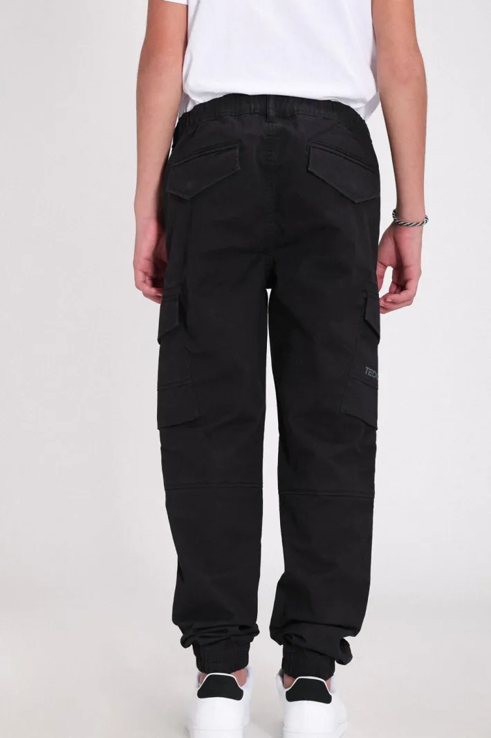 Teddy Smith Pantalon coupe cargo bas resserré P-MURRAY CARGO CHARBON Outlet