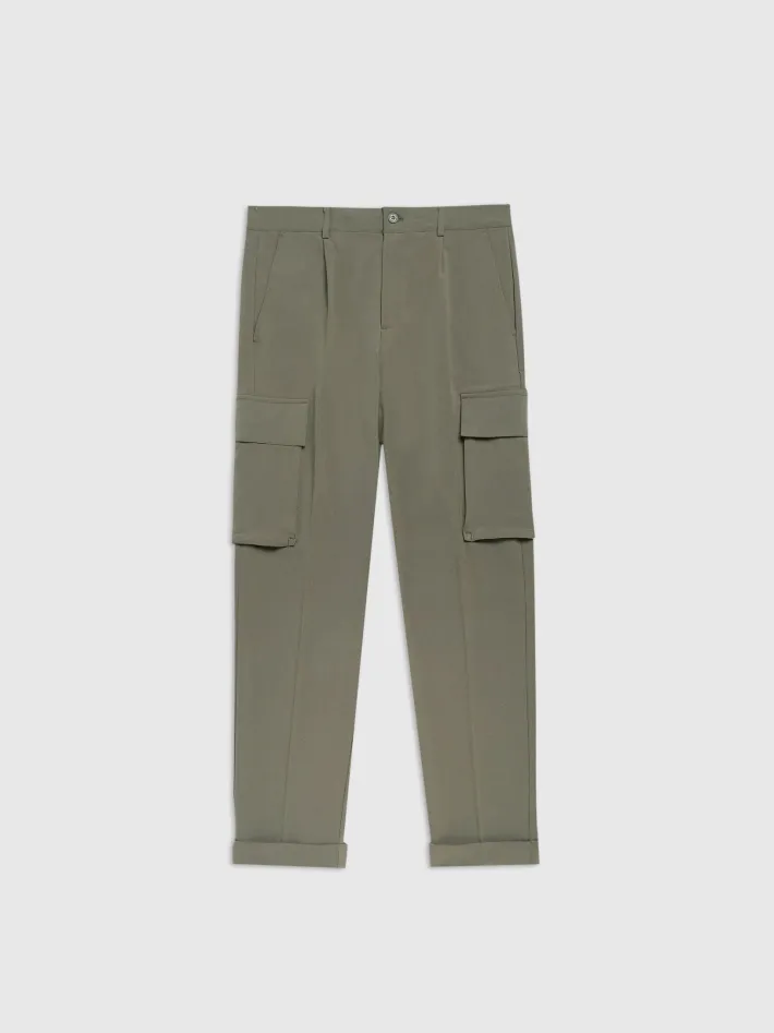 Teddy Smith Pantalon coupe cargo WOODY CARGO TURBULENCE KAKI New