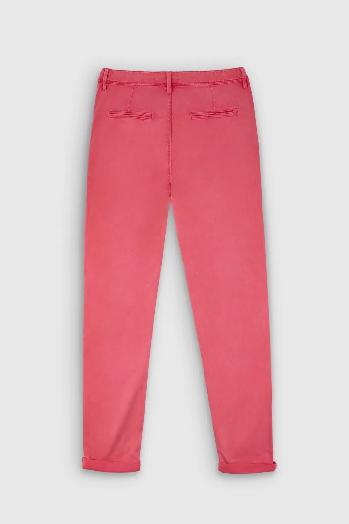 Teddy Smith Pantalon coupe chino slim P-NINA CHINO JAFFY PINK JAFFYPINK Best