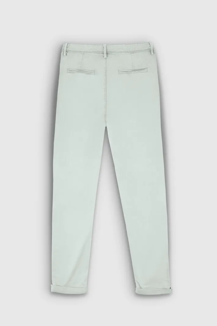Teddy Smith Pantalon coupe chino slim P-NINA CHINO STONE MINT STONEMINT Fashion