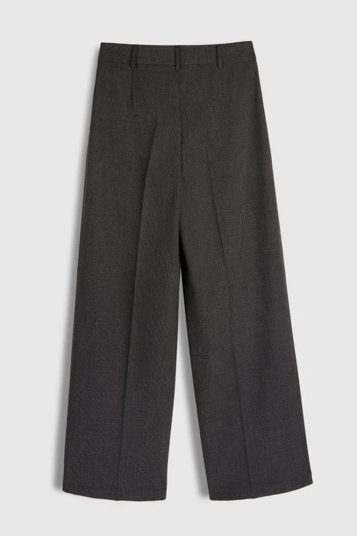 Teddy Smith Pantalon coupe large P-COFFEE BISTRE NOIR POINTILLE NOIRPOINTILLE Shop