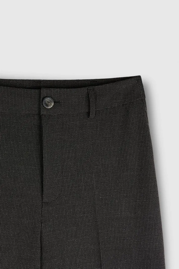 Teddy Smith Pantalon coupe large P-COFFEE BISTRE NOIR POINTILLE NOIRPOINTILLE Shop