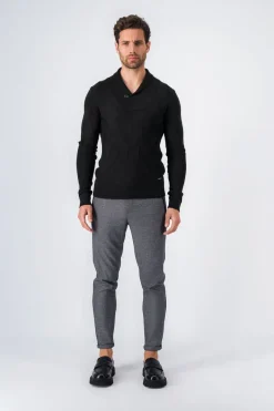Teddy Smith Pantalon coupe slim PHARREL MELANGE BLACK Clearance