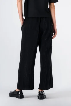 Teddy Smith Pantalon fluide plissé PEARL NOIR Discount