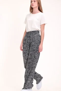Teddy Smith Pantalon fluide P-SILIA DARK NAVY PRINT Online