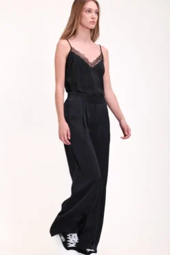 Teddy Smith Pantalon fluide satiné P-SOULINDA DARK NAVY Hot