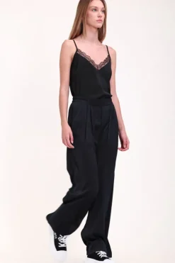 Teddy Smith Pantalon fluide satiné P-SOULINDA DARK NAVY Hot