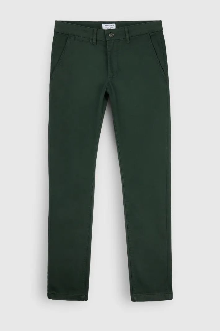 Teddy Smith Pantalon style chino coupe slim PALLAS CHINO SW VERT SCARABE VERTSCARABE Fashion