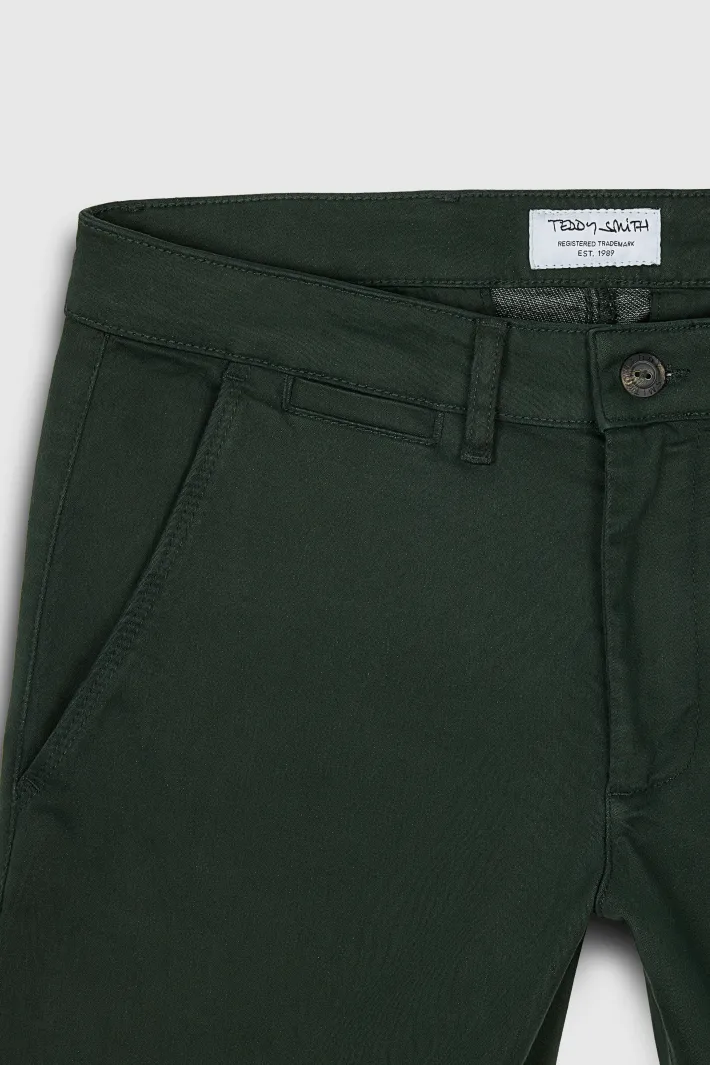 Teddy Smith Pantalon style chino coupe slim PALLAS CHINO SW VERT SCARABE VERTSCARABE Fashion