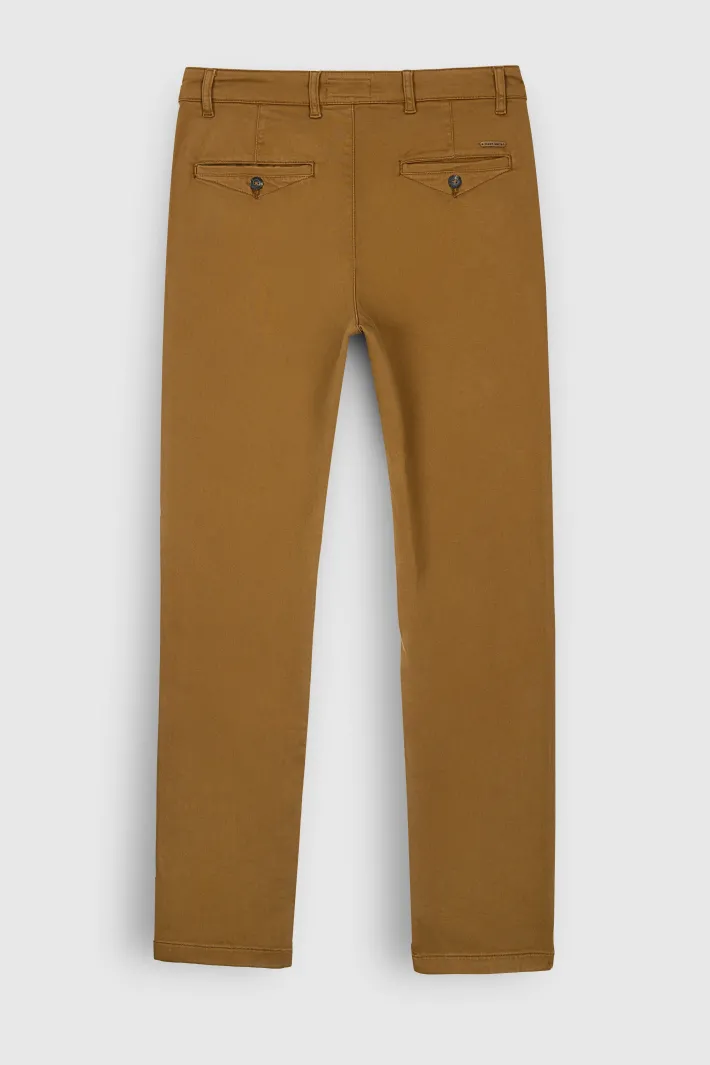 Teddy Smith Pantalon style chino coupe slim PALLAS CHINO SW TABACCO Fashion