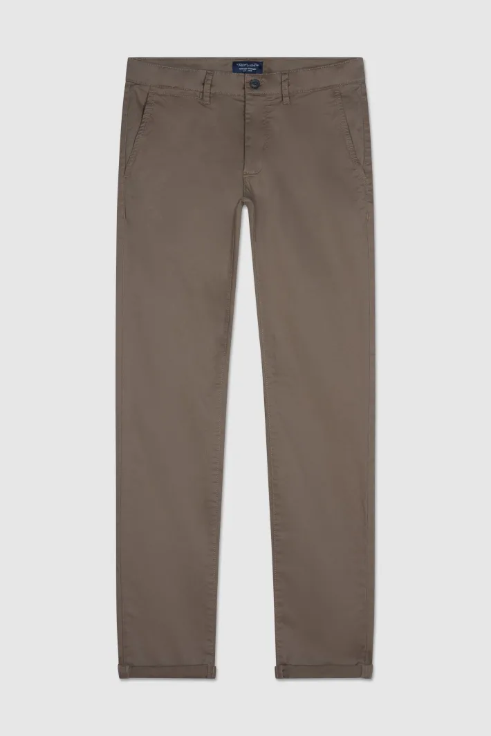 Teddy Smith Pantalon style chino coupe slim P-CHINO CHATAIN Store