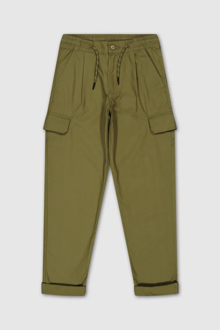 Teddy Smith Pantalon taille élastiquée P-SULLY CARGO J TROPICAL OLIVE TROPICALOLIVE New
