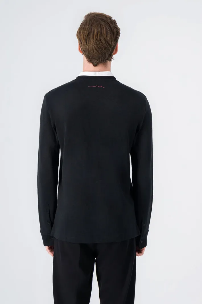 Teddy Smith Polo jacquard coton GAREL ML CHARBON Sale