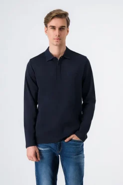 Teddy Smith Polo jersey JAPSON ML DARK NAVY Store