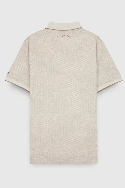 Teddy Smith Polo piqué imprimé manches courtes PASY 2 MC BLANC IVOIRE/BEIGE Flash Sale