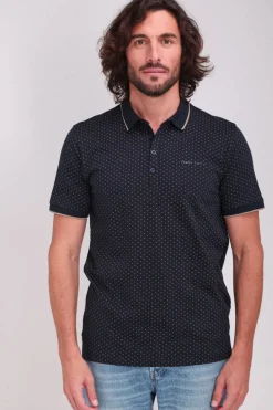 Teddy Smith Polo piqué imprimé manches courtes PASY 2 MC TOTAL NAVY/MICRO PRINT 2 TOTALNAVY/MICROPRINT2 Best Sale