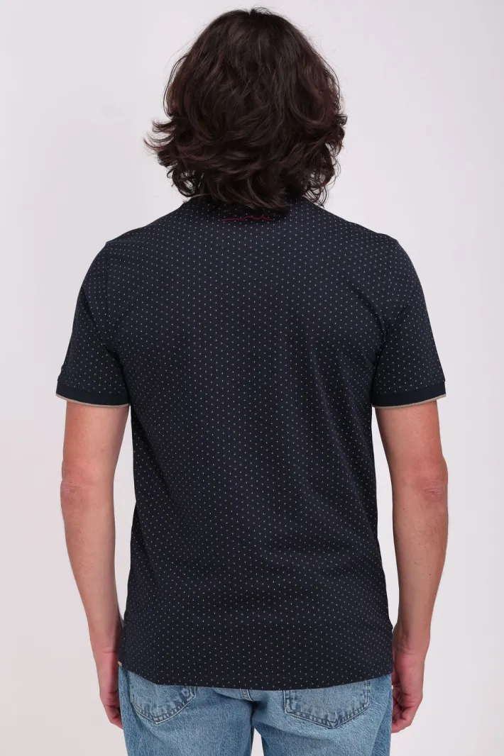 Teddy Smith Polo piqué imprimé manches courtes PASY 2 MC TOTAL NAVY/MICRO PRINT 2 TOTALNAVY/MICROPRINT2 Best Sale