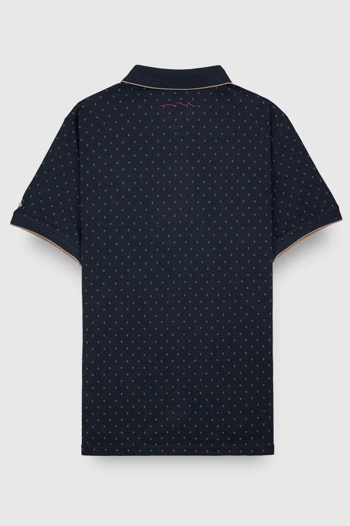 Teddy Smith Polo piqué imprimé manches courtes PASY 2 MC TOTAL NAVY/MICRO PRINT 2 TOTALNAVY/MICROPRINT2 Best Sale