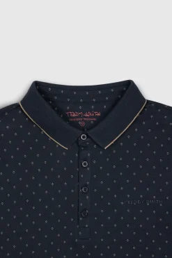 Teddy Smith Polo piqué imprimé manches courtes PASY 2 MC TOTAL NAVY/MICRO PRINT 2 TOTALNAVY/MICROPRINT2 Best Sale