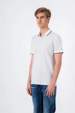 Teddy Smith Polo piqué imprimé manches courtes PASY 2 MC BLANC Outlet