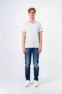 Teddy Smith Polo piqué imprimé manches courtes PASY 2 MC BLANC Outlet
