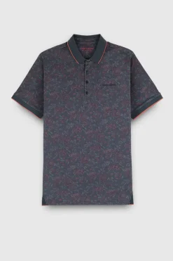 Teddy Smith Polo piqué imprimé manches courtes PASY 2 MC TOTAL NAVY 2 TOTALNAVY Hot