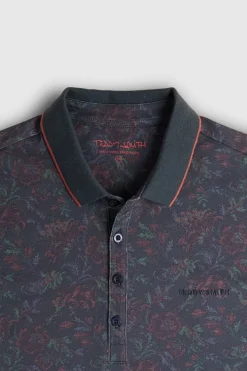 Teddy Smith Polo piqué imprimé manches courtes PASY 2 MC TOTAL NAVY 2 TOTALNAVY Hot
