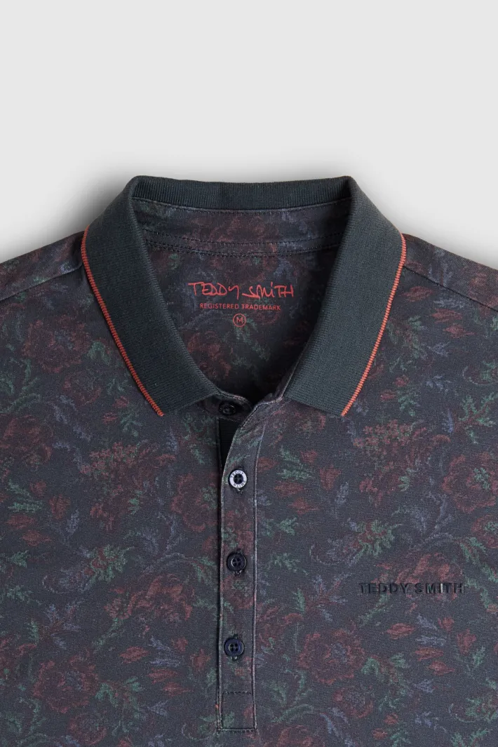 Teddy Smith Polo piqué imprimé manches courtes PASY 2 MC TOTAL NAVY 2 TOTALNAVY Hot