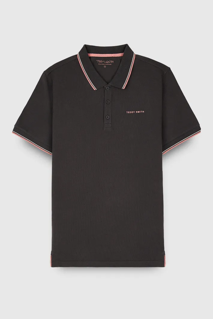 Teddy Smith Polo piqué manches courtes PASIAN 2 CHARBON Store