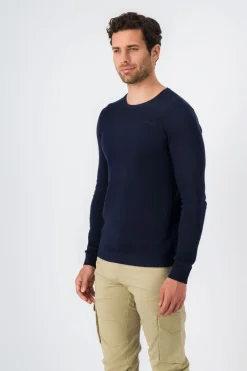 Teddy Smith Pull à col rond PULSER RC TOTAL NAVY CHINE TOTALNAVYCHINE Flash Sale