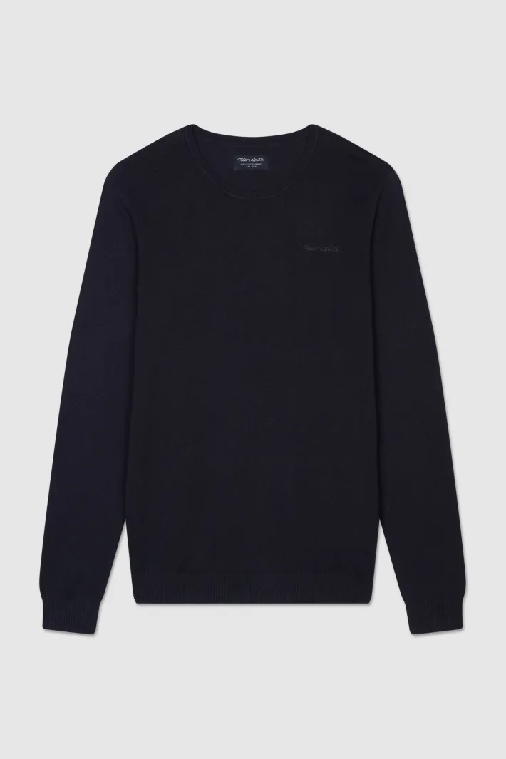 Teddy Smith Pull à col rond PULSER RC TOTAL NAVY CHINE TOTALNAVYCHINE Flash Sale