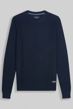 Teddy Smith Pull col rond jacquard P-ACKER TOTAL NAVY Flash Sale