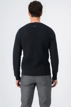 Teddy Smith Pull col rond ONYX MELANGE BLACK Discount